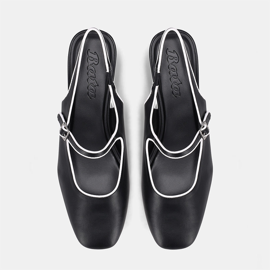 Memphis Mary Jane Slingback - Black