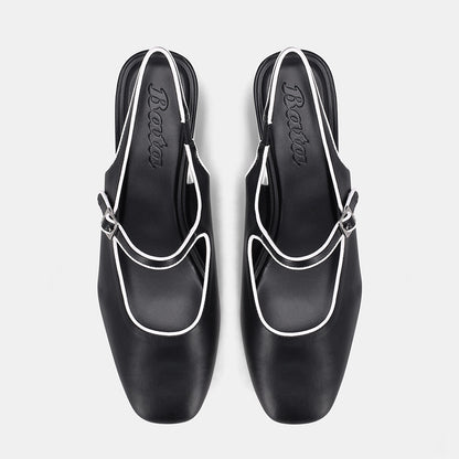 Memphis Mary Jane Slingback - Black