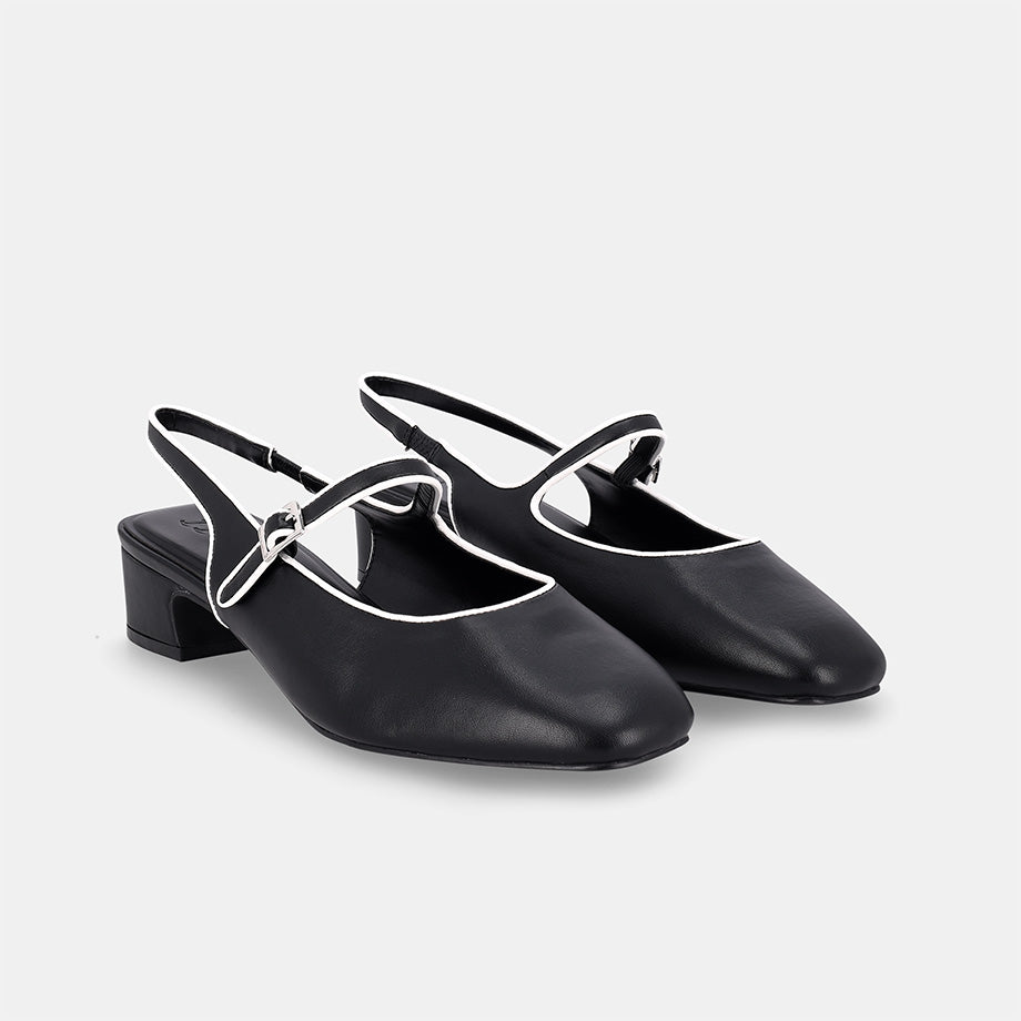 Memphis Mary Jane Slingback - Black