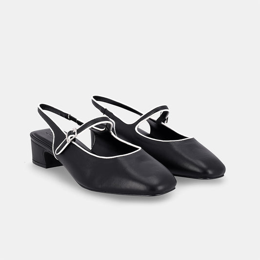 Memphis Mary Jane Slingback - Black