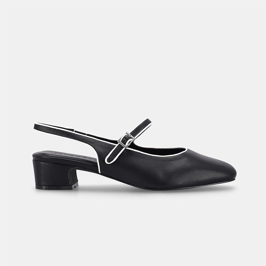 Memphis Mary Jane Slingback - Black