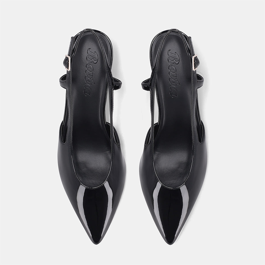 Detroit Slingback Heel - Black