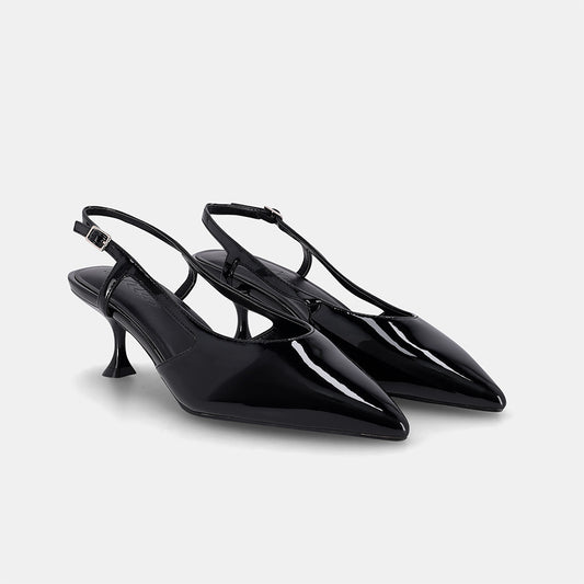 Detroit Slingback Heel - Black