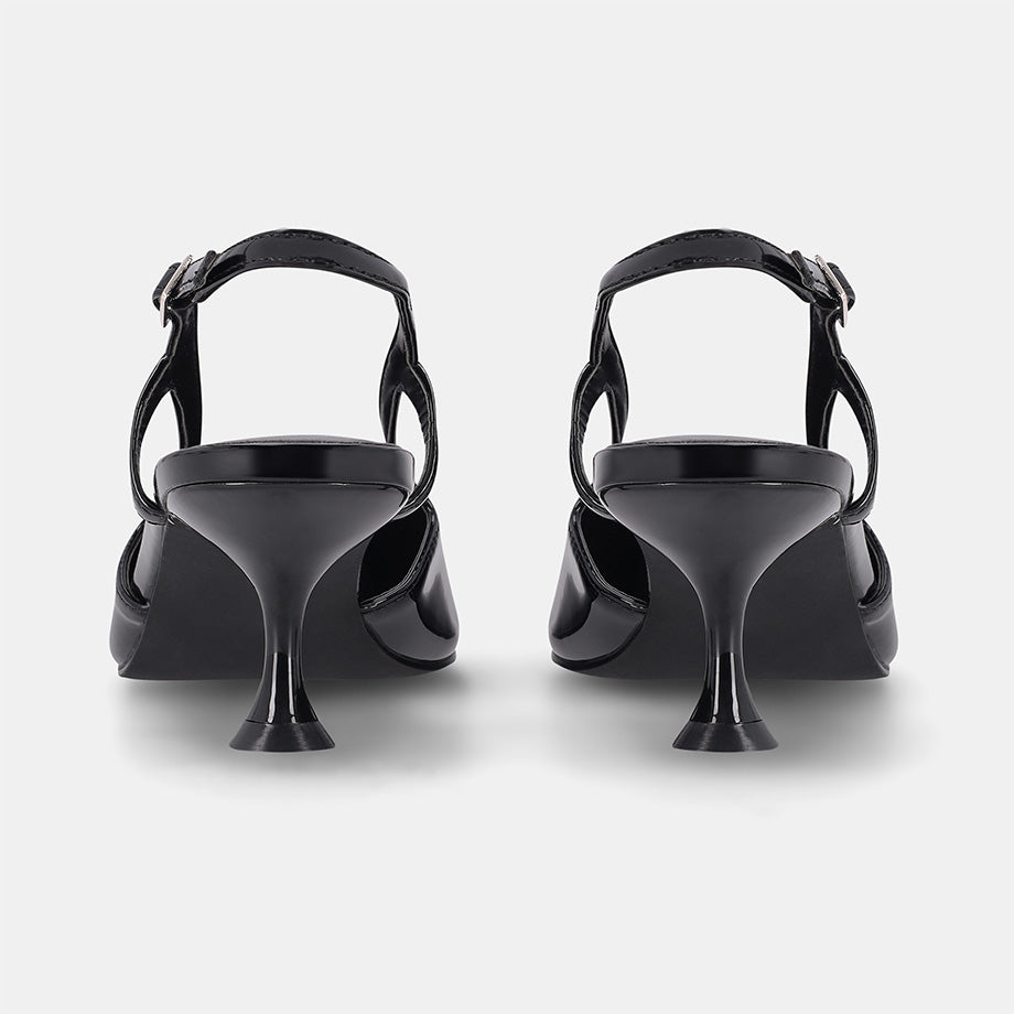 Detroit Slingback Heel - Black