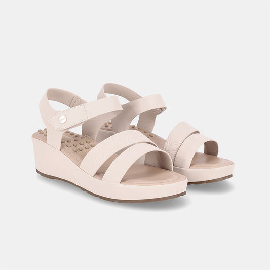 Catherine Wedge Sandal - Beige