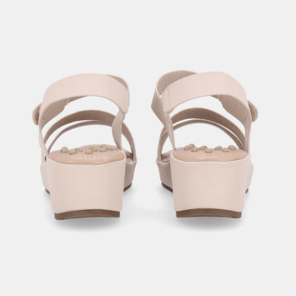 Catherine Wedge Sandal - Beige
