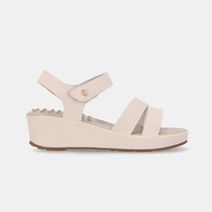 Catherine Wedge Sandal - Beige