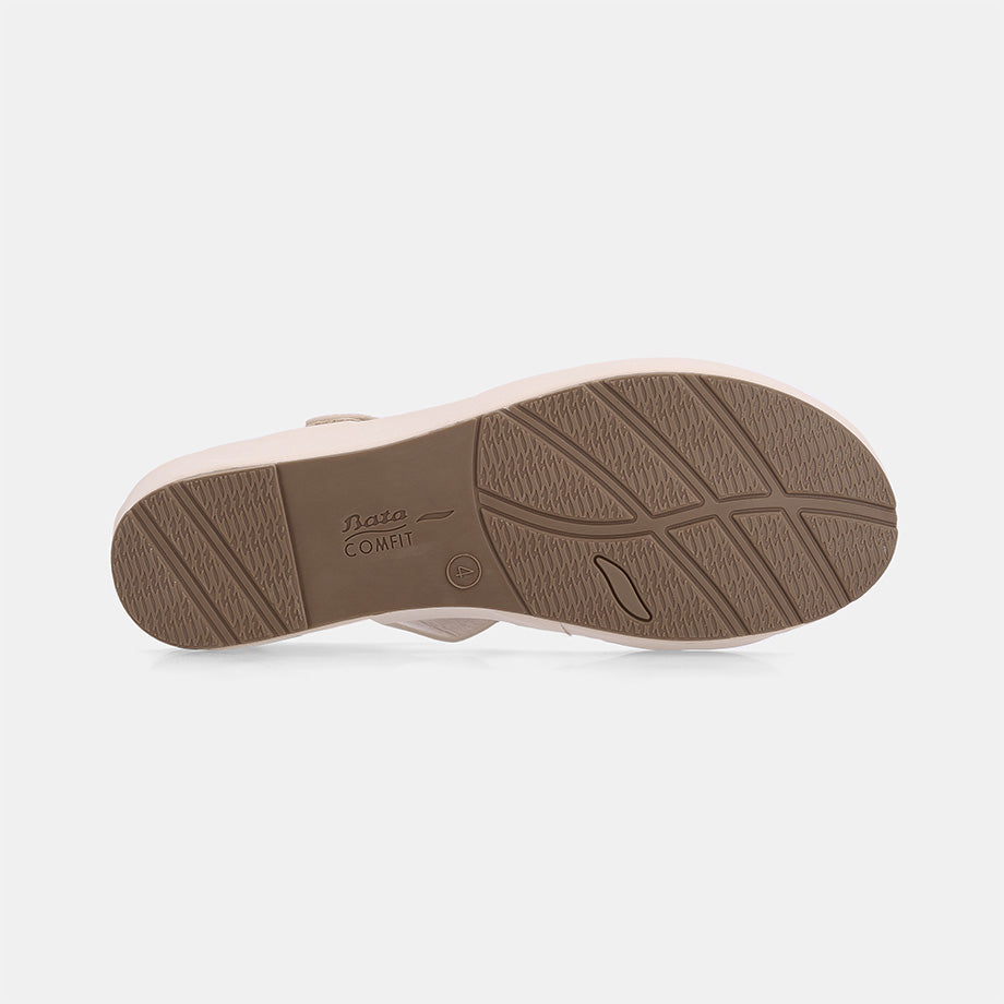 Catherine Wedge Sandal - Beige