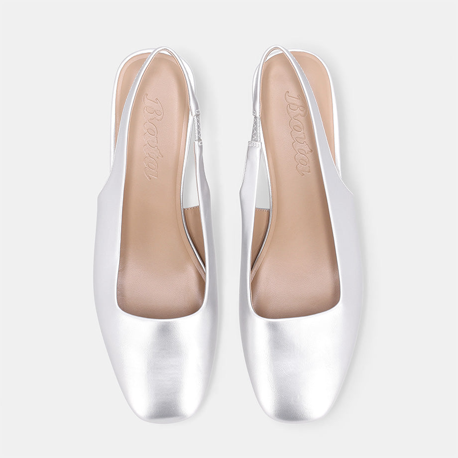 Memphis Metallic Slingback - Sliver