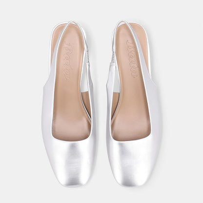 Memphis Metallic Slingback - Sliver