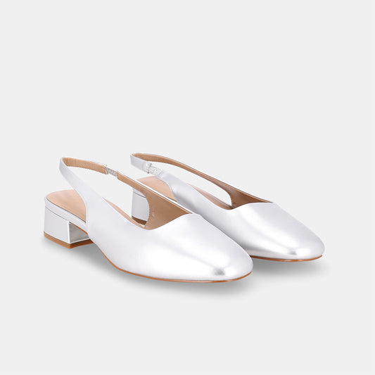Memphis Metallic Slingback - Sliver