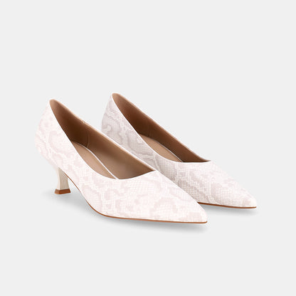 Detroit Pointed Court Shoe - White