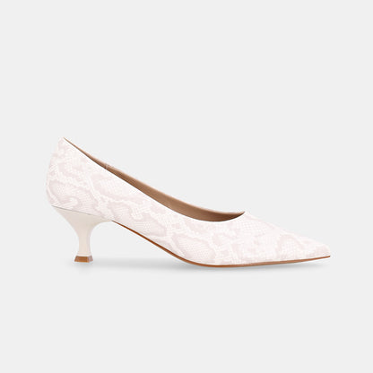 Detroit Pointed Court Shoe - White