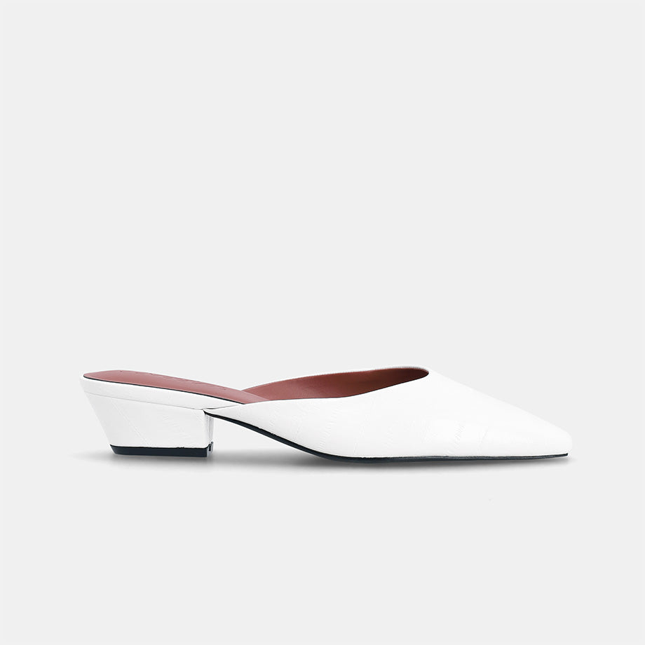 Bristol Classic Mule - White