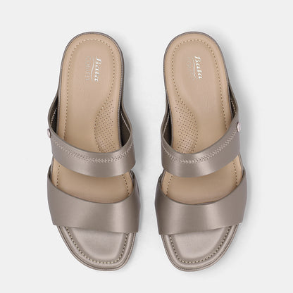 Caca Double Strap Wedge-Pewter