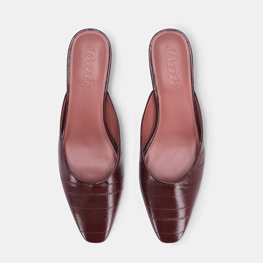 Bristol Classic Mule - Burgundy