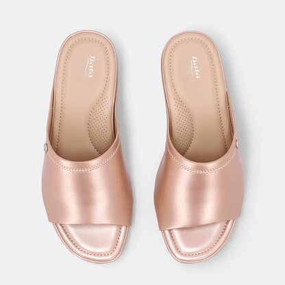 Caca Rose Gold Slip-on Wedge Sandal