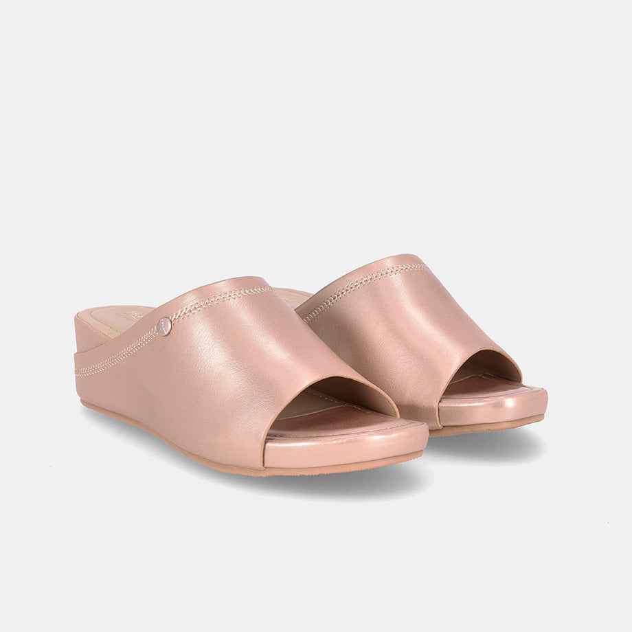 Caca Rose Gold Slip-on Wedge Sandal