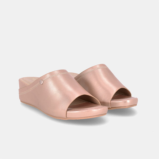 Caca Rose Gold Slip-on Wedge Sandal