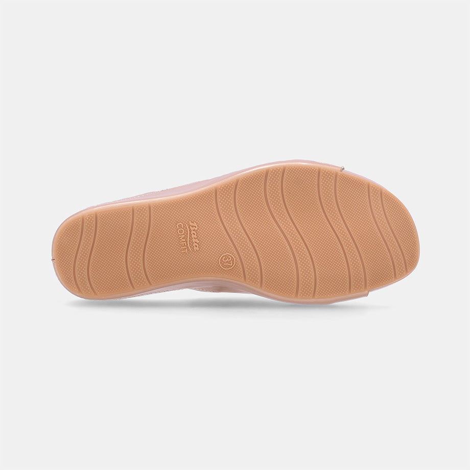 Caca Rose Gold Slip-on Wedge Sandal