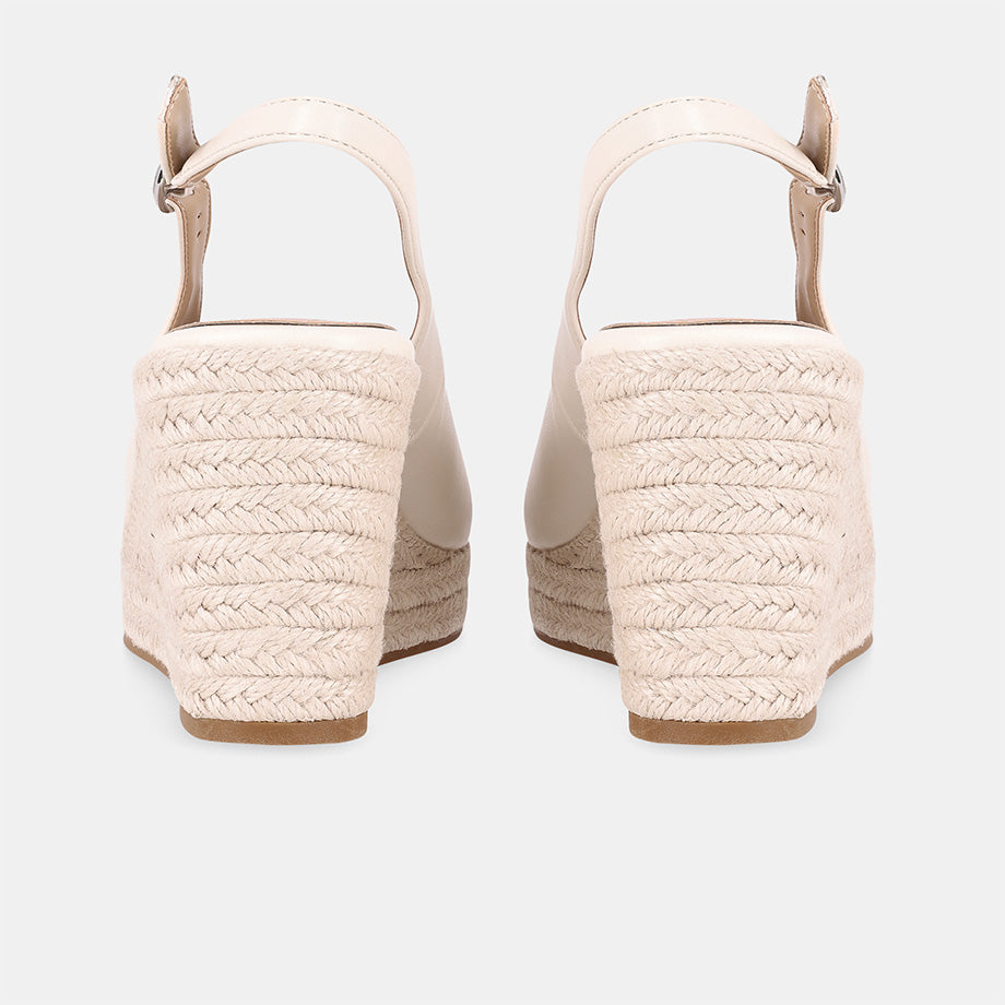 Sakura Sling Back Wedge - White