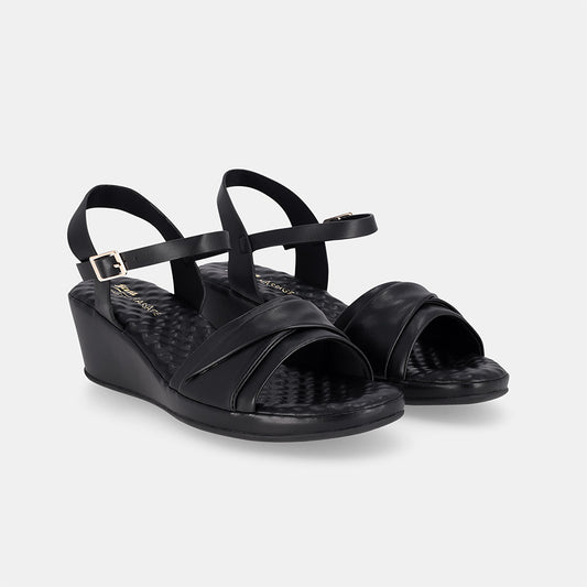 Capriy Comfort Wedge Sandal - Black