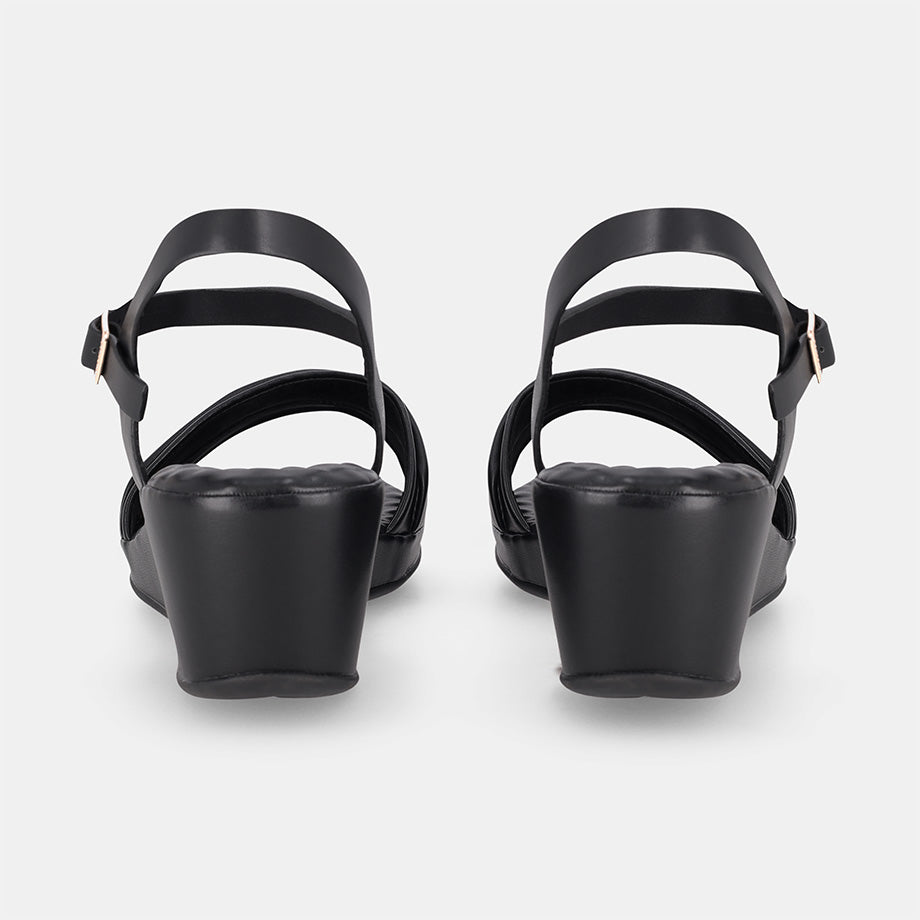 Capriy Comfort Wedge Sandal - Black