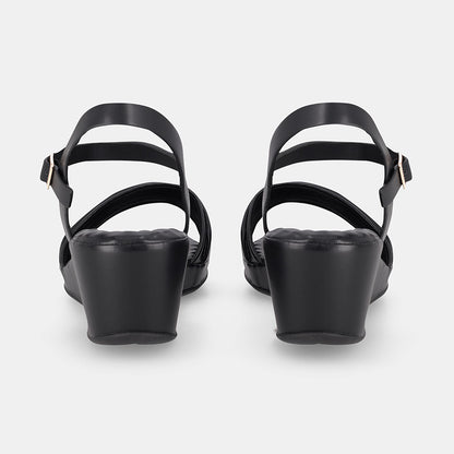 Capriy Comfort Wedge Sandal - Black