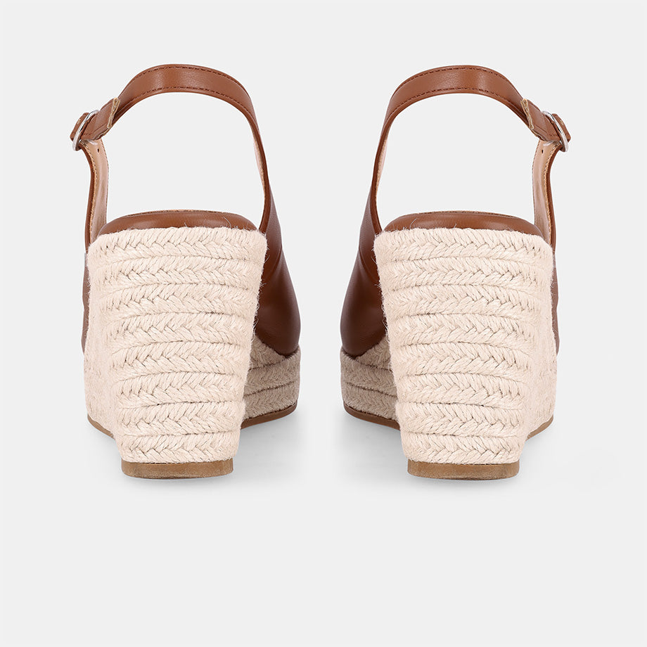 Sakura Sling Back Wedge - Camel