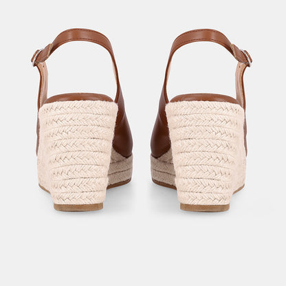 Sakura Sling Back Wedge - Camel