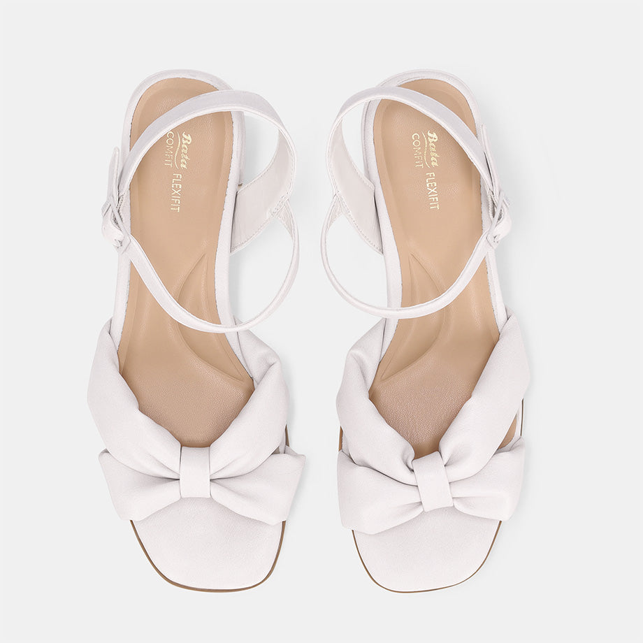 Federica Block Sandal - White