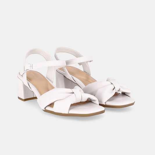 Federica Block Sandal - White