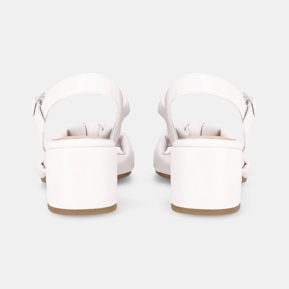 Federica Block Sandal - White