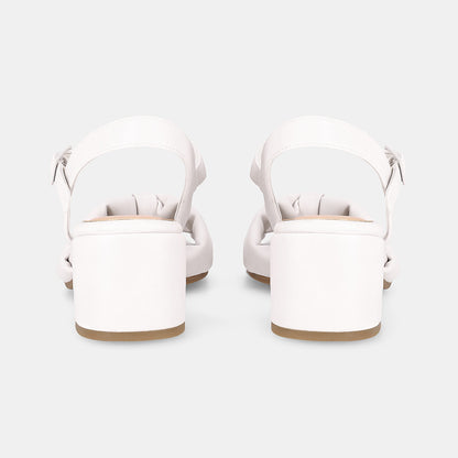 Federica Block Sandal - White