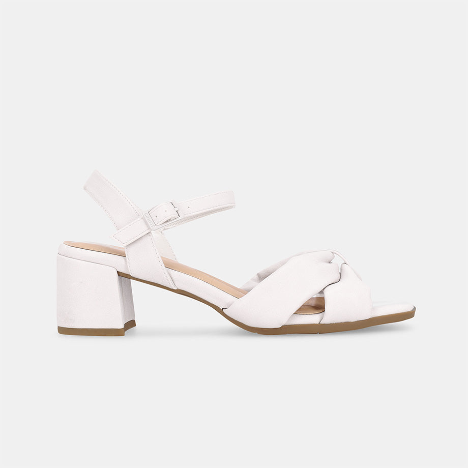 Federica Block Sandal - White