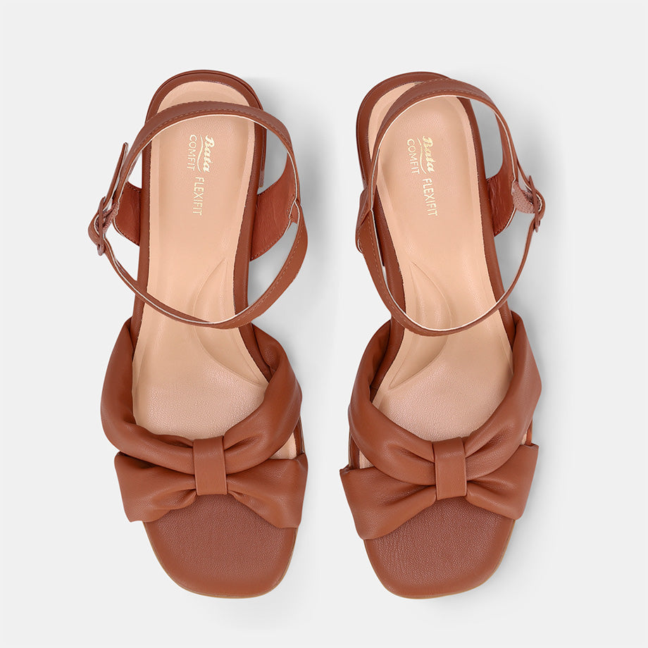 Federica Block Sandal -Tan