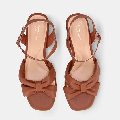 Federica Block Sandal -Tan