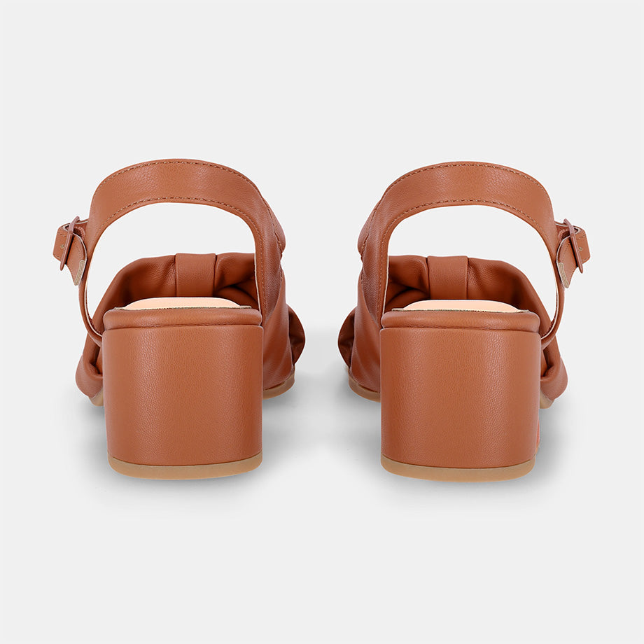 Federica Block Sandal -Tan