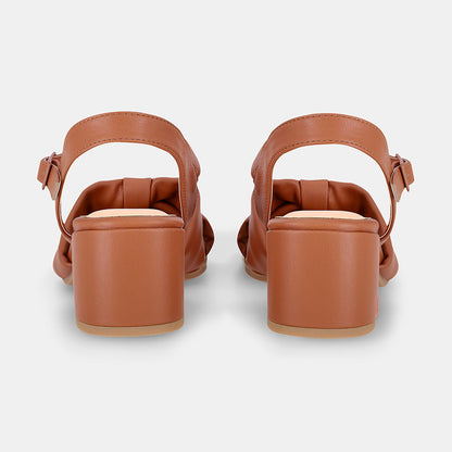 Federica Block Sandal -Tan