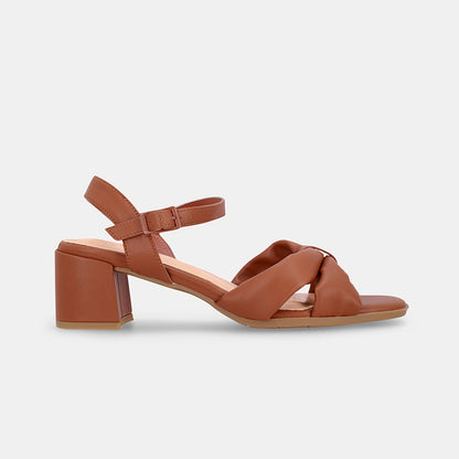 Federica Block Sandal -Tan