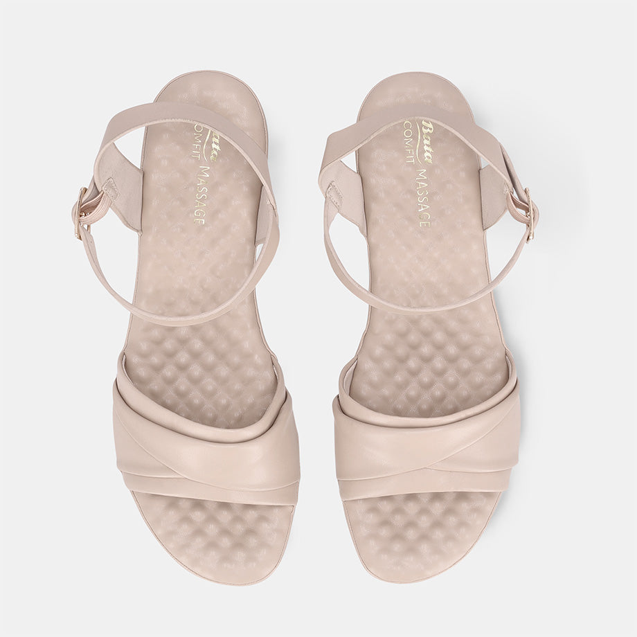 Capriy Comfort Wedge Sandal - Nude