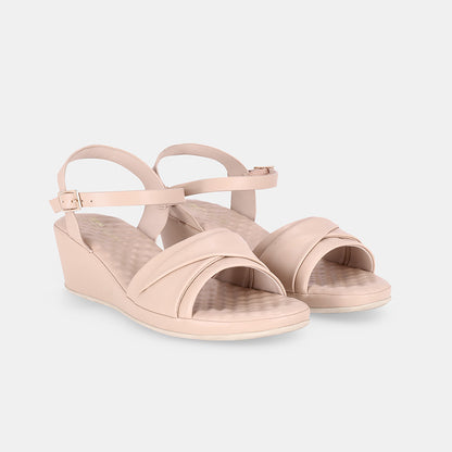 Capriy Comfort Wedge Sandal - Nude