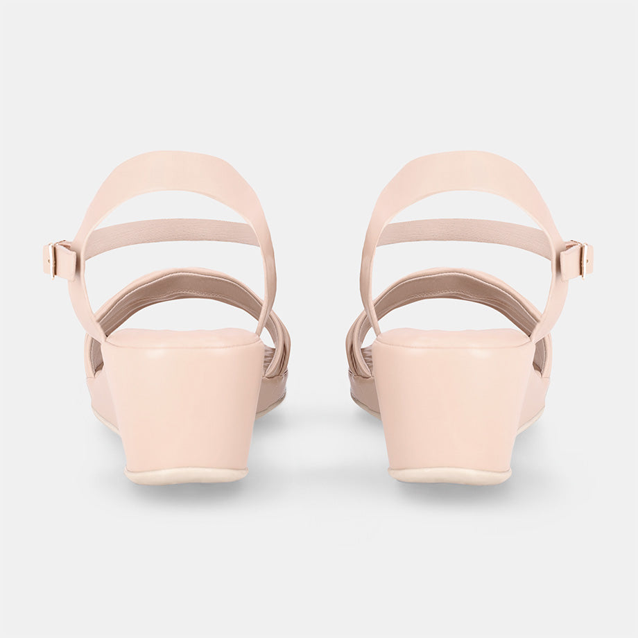 Capriy Comfort Wedge Sandal - Nude