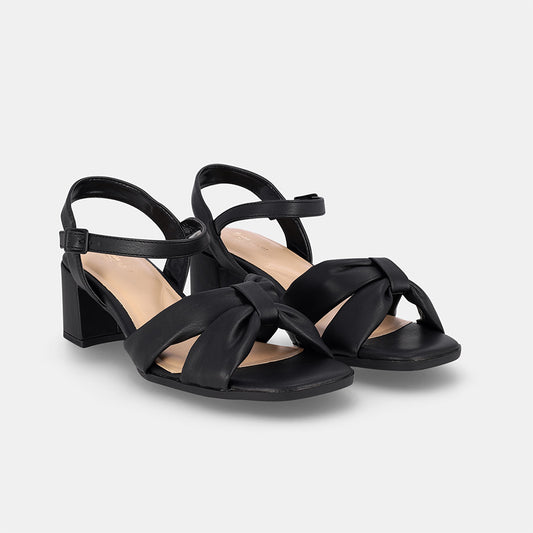 Federica Block Sandal - Black