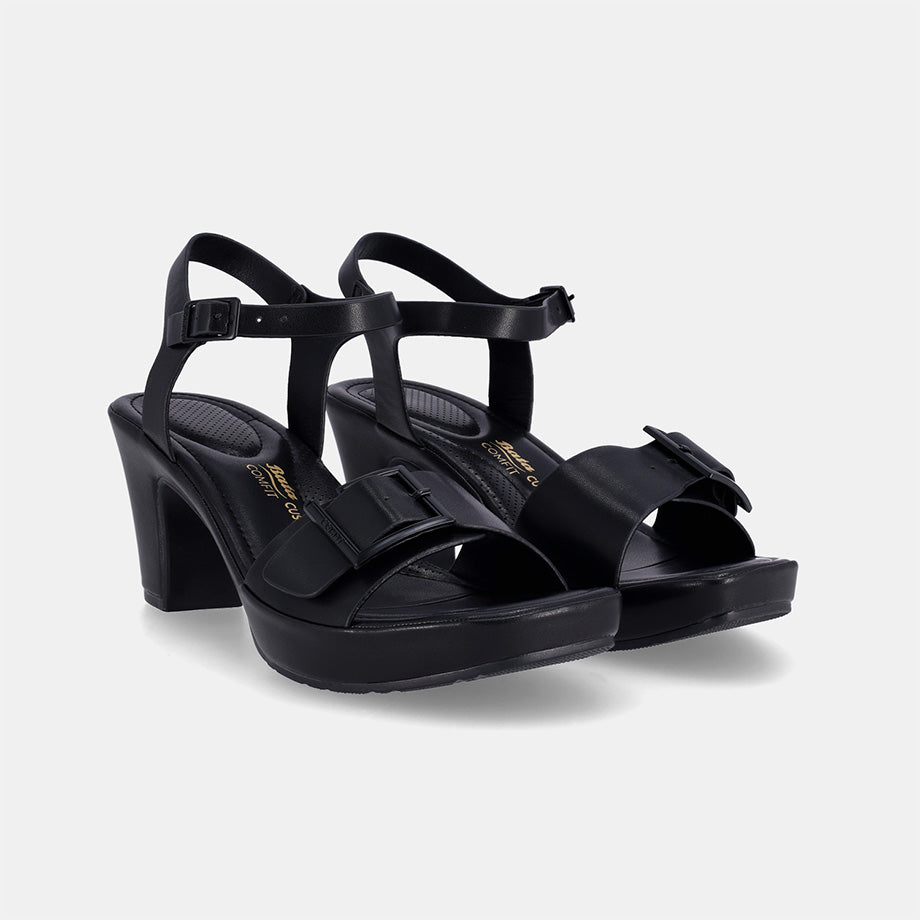Clarey Block Heel - Black