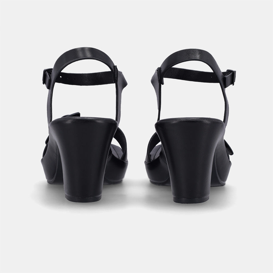 Clarey Block Heel - Black