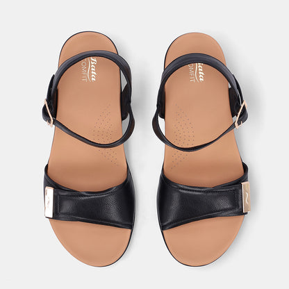 Cadynn Double Strap Slip-on Wedge-Black