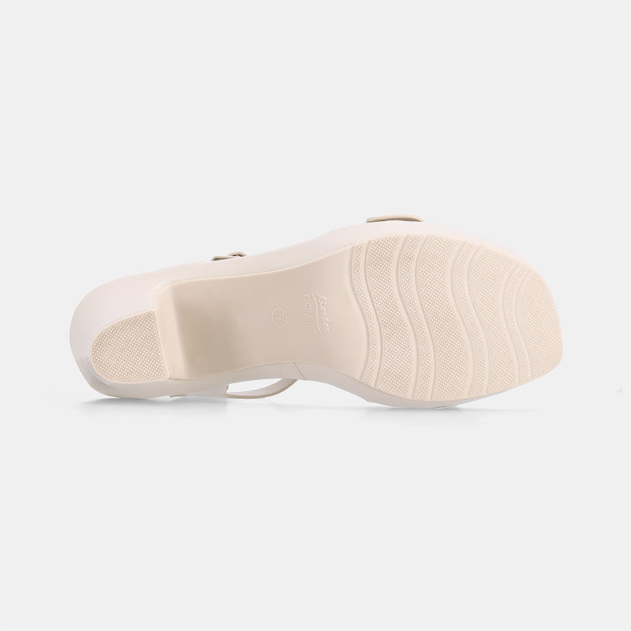 Clarey Block Heel - Beige