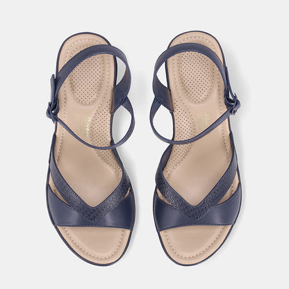 Calinay Block Hell sandal -Navy
