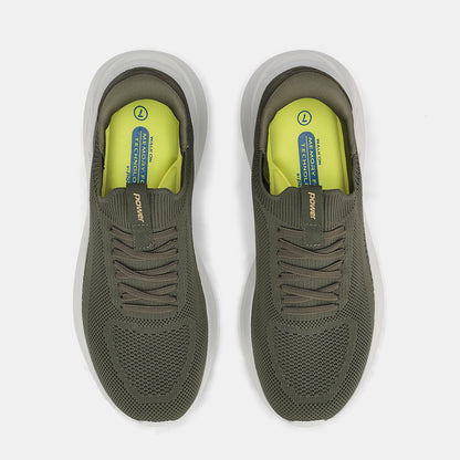 Mens Journey Slip-On Trainer - Military Green